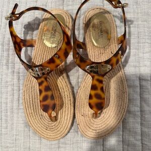 Michael Kors Brown Tortoise Sandals